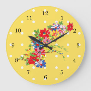 Antike Blumenwanduhr Große Wanduhr