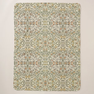 Antike Blumige William Morris Früchte Sherpadecke