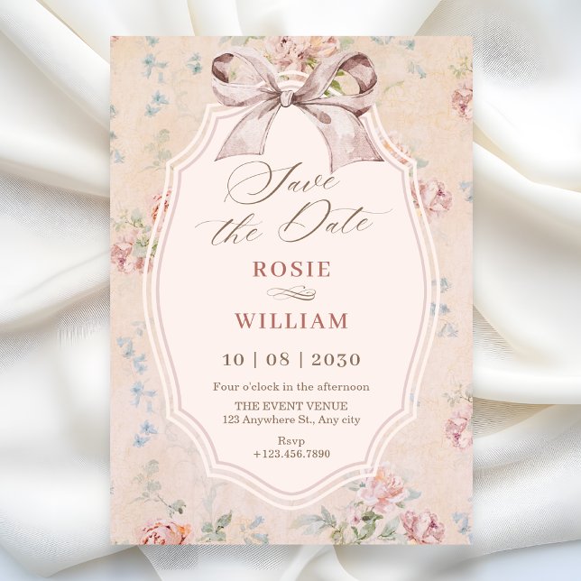 Antike Bogenhochzeit Save The Date (Von Creator hochgeladen)