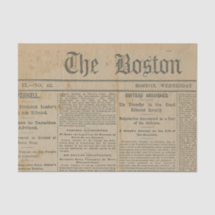 Antike Boston-Zeitung Seidenpapier