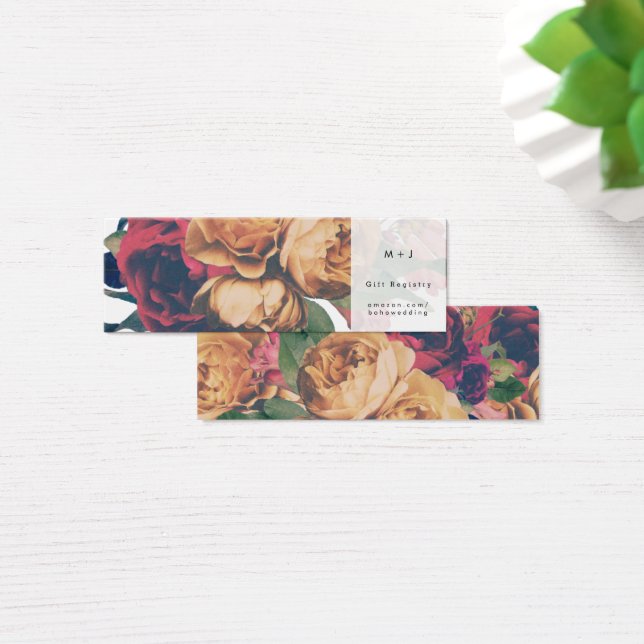 Antike Botanical Fete Registry Einsatz Card (Schreibtisch)