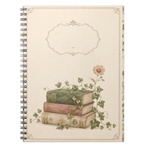 Antike Botanik-Bücher & Ivy Cottagecore Notizbuch Notizblock
