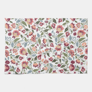 Antike botanische Blatt- und Blumendesigns Geschirrtuch