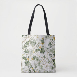 Antike botanische Kleeblattwiese Aquarell