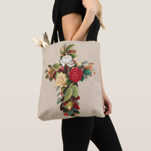 Antike botanische Kreuz-Rosen religiöse Kunst