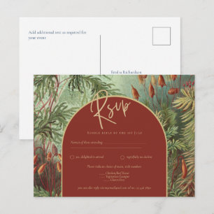 Antike botanische Terrakotta-Florals-Torbogen HOCH Postkarte