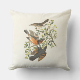 Antike botanische Vogelillustration Wurfkissen Kissen
