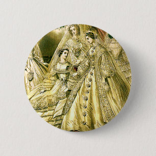 Antike Braut Vintage-Hochzeit Button