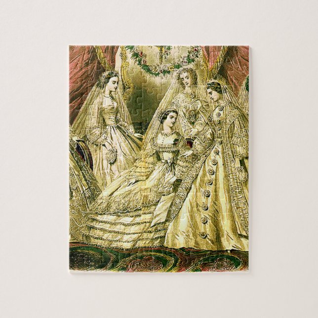 Antike Braut Vintage-Hochzeit Puzzle (Vertikal)