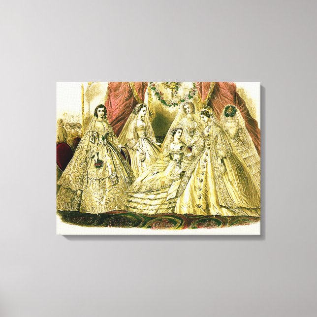 Antike Bride Vintage Wedding Leinwanddruck (Vorderseite)