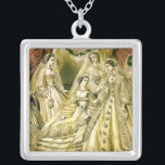 Antike Bride Vintage Wedding Versilberte Kette<br><div class="desc">This Beautiful Altes Bild was created in 1861,  Showing Showing hat Surrounded by her Bridal Party. Auf Beautiful Addition for Any Bride!</div>