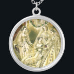 Antike Bride Vintage Wedding Versilberte Kette<br><div class="desc">This Beautiful Altes Bild was created in 1861,  Showing Showing hat Surrounded by her Bridal Party. Auf Beautiful Addition for Any Bride!</div>
