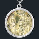 Antike Bride Vintage Wedding Versilberte Kette<br><div class="desc">This Beautiful Altes Bild was created in 1861,  Showing Showing hat Surrounded by her Bridal Party. Auf Beautiful Addition for Any Bride!</div>