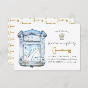 Antike Briefkasten  Housewarming-Einladung Einladung