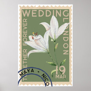 Antike Briefmarke Poster