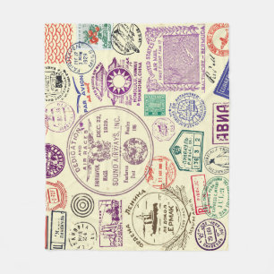 Antike Briefmarken, dekoratives Dokumentsatz. Fleecedecke