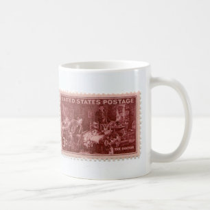 Antike Briefmarken-Kaffeetasse Kaffeetasse