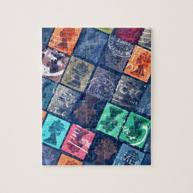 Antike Briefmarken Puzzle (Vertikal)