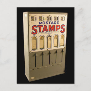 Antike Briefmarkenautomat Postkarte