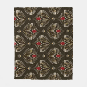 Antike Bronze: Nahtlose Ornamentik Elegante Fleecedecke