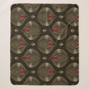 Antike Bronze: Nahtlose Ornamentik Elegante Sherpadecke