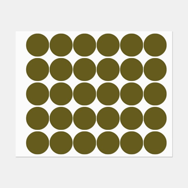 Antike Bronze (Vollfarbe) Etiketten (Blatt)