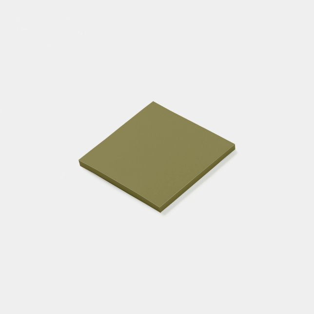 Antike Bronze (Vollfarbe) Post-it Klebezettel (angewinkelt)