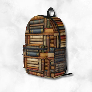 Antike Bücher mit Namen, voll mit internen Extras Bedruckter Rucksack