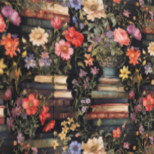 Antike Bücher und Blumen Tapete