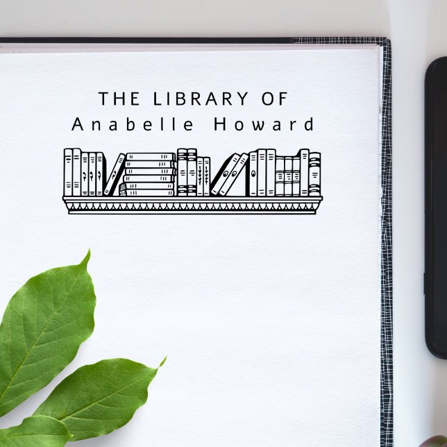 Antike Bücherregal einfache benutzerdefinierte Bib Gummistempel (Von Creator hochgeladen)