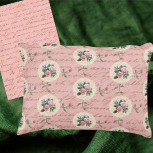 Antike Buchstaben Vintage Rose an den Spitzen-Doil Dekokissen