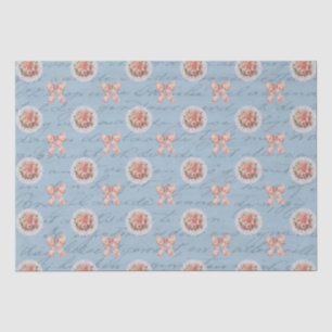 Antike Buchstaben Vintage Rose Seilraupen Seidenpapier