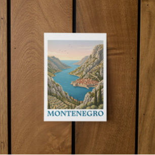 Antike Bucht von Kotor Montenegro Balkan Landschaf Postkarte