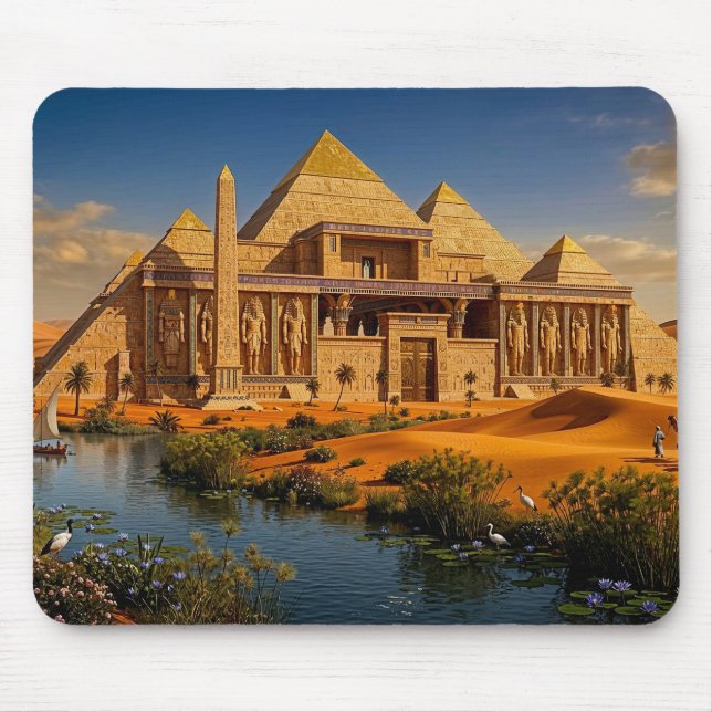 Antike Burg aus dem sengenden Sand Mousepad (Vorne)