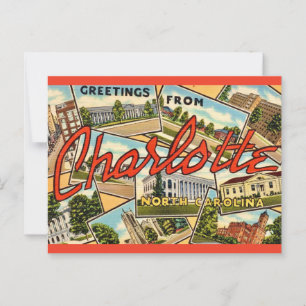 Antike Charlotte NC Postkarte