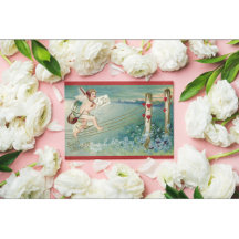 Antike Cherub Valentinstag-Postkarte