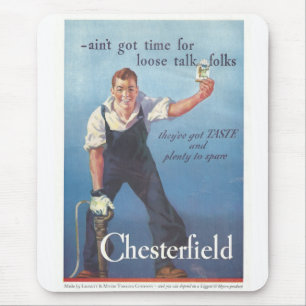 Antike Chesterfield Zigarettenwerbung Mousepad