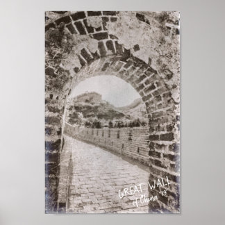 Antike China Die alte Verteidigungslandschaft der  Poster