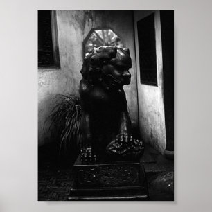 Antike China Shanghai Yuyuan-Gartenstatue Poster