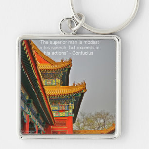 Antike chinesische Architektur Konfuzius Zitat Ges Schlüsselanhänger