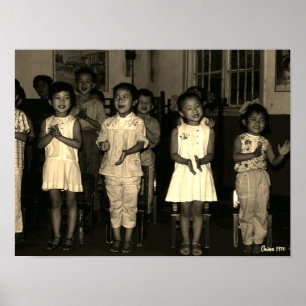 Antike chinesische Changsha-Kinderbetreuung Poster