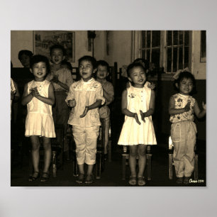 Antike chinesische Changsha-Kinderbetreuung Poster