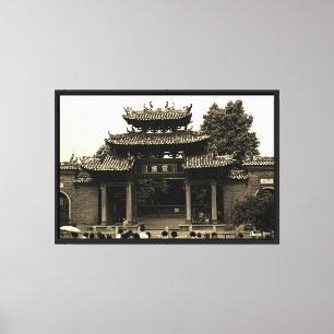 Antike chinesische Kanton Foshan Ahnenhalle Leinwanddruck