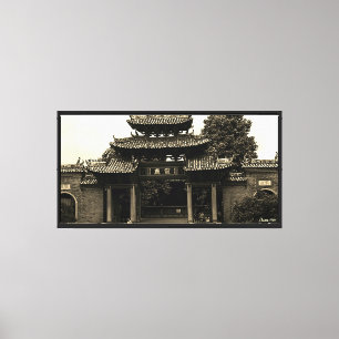 Antike chinesische Kanton Foshan Ahnenhalle Leinwanddruck