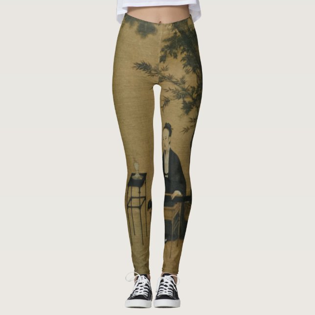 Antike chinesische Kunst des Musikers in alten Far Leggings (Vorderseite)
