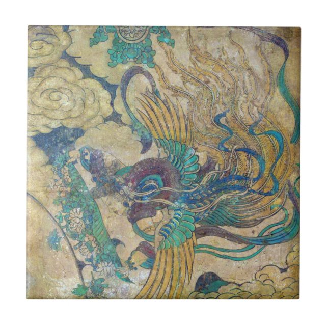 Antike chinesische Kunst-Fliese Fliese (Vorderseite)