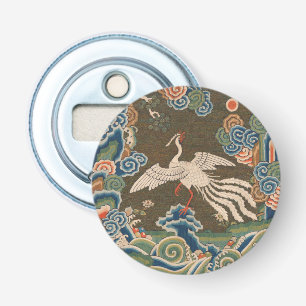 Antike chinesische weiße Vogel-Seidenstickerei-Dru Flaschenöffner