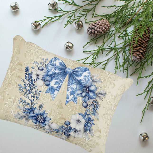 Antike Chinoiserie-Kranz-Damaskus-Antik Dekokissen (Sweet little chinoiserie accent pillow)
