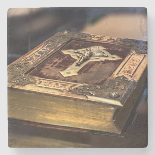 Antike Christliche Bibel Steinuntersetzer (Vorderseite)