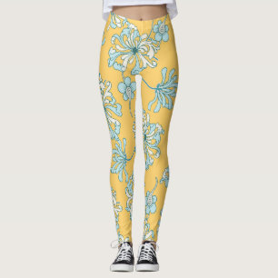 Antike Chrysanthemenblüten, orientalisches Muster. Leggings